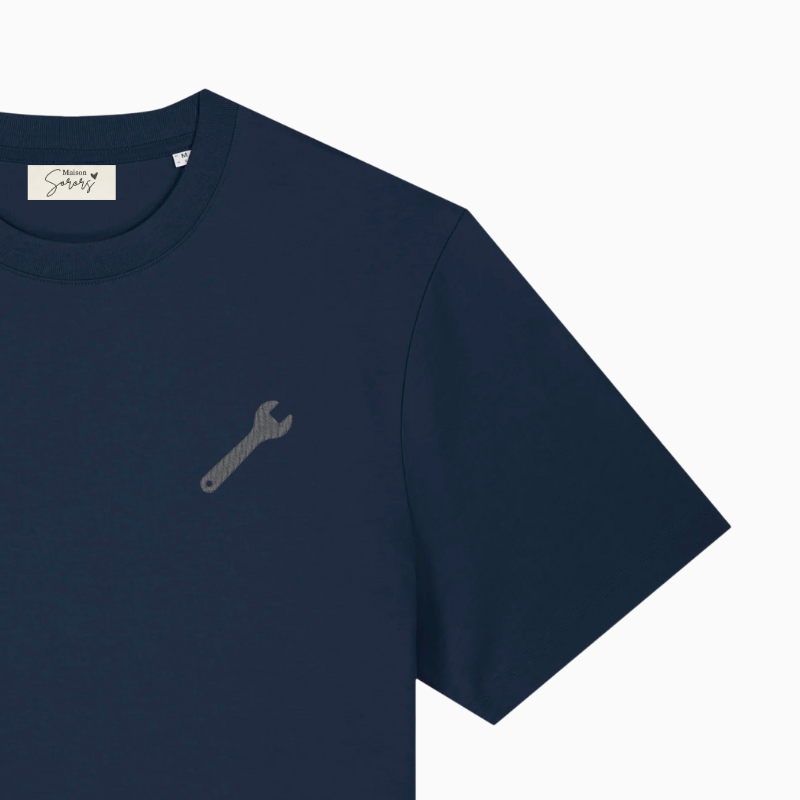 T-Shirt Bleu Marine Personnalisable avec Broderie
